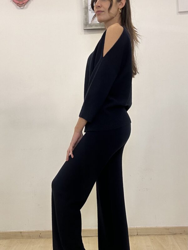 completo in maglia cris blu navy