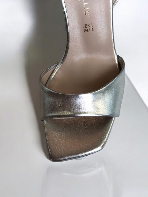 sandalo 8035 in vera pelle argento divine follie