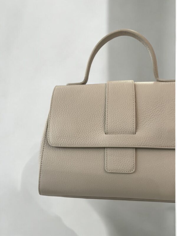 borsa vera pelle frida color gesso