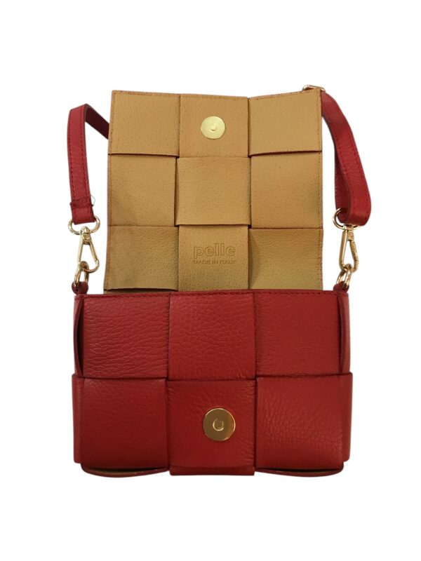 borsa vera pelle rossa balia