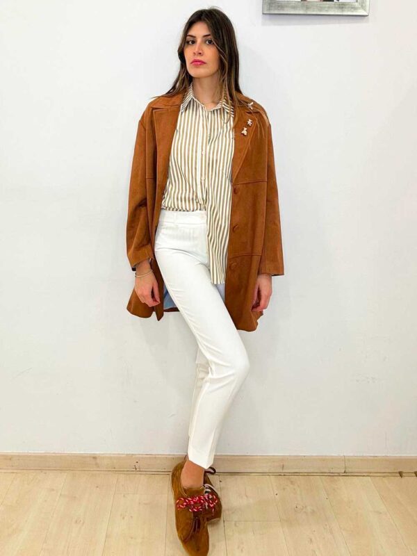 Giacca lunga eco daino Maryley