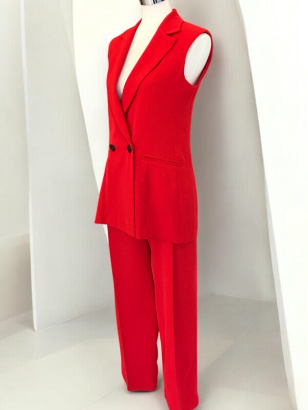 completo gilet e pantaloni  rosso maryley