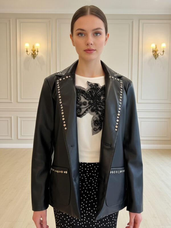 Giacca ecopelle twoway