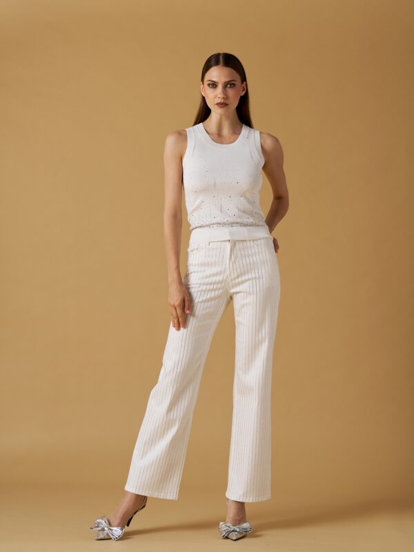 Pantalone drill gessato diamanti no secrets