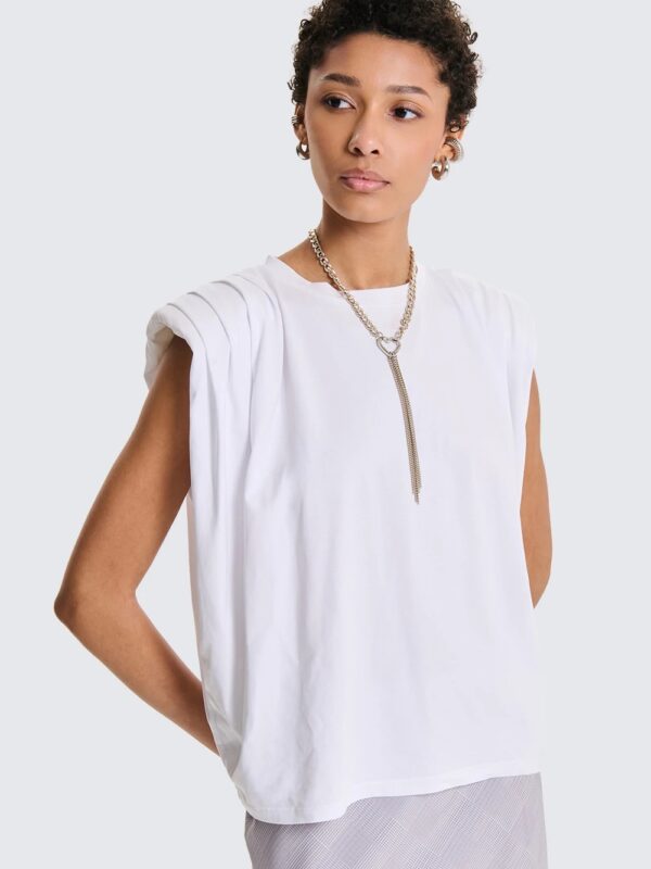 T-SHIRT CON SPALLINE bianca twoway