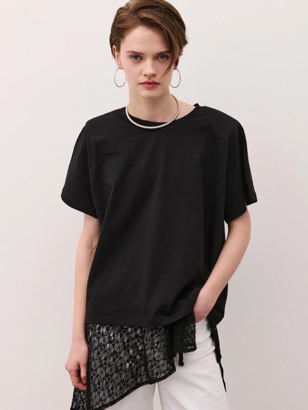T-SHIRT basic CON SPALLINE nera twoway