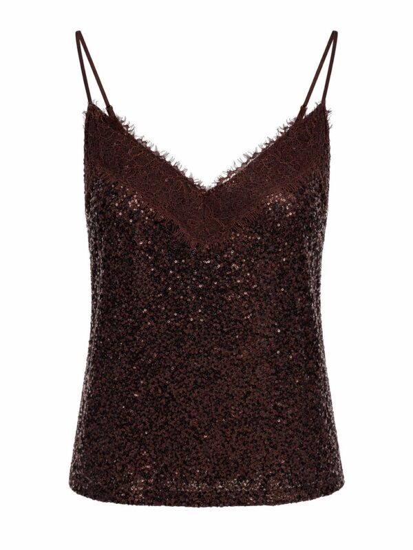 Top D'L con paillettes moro