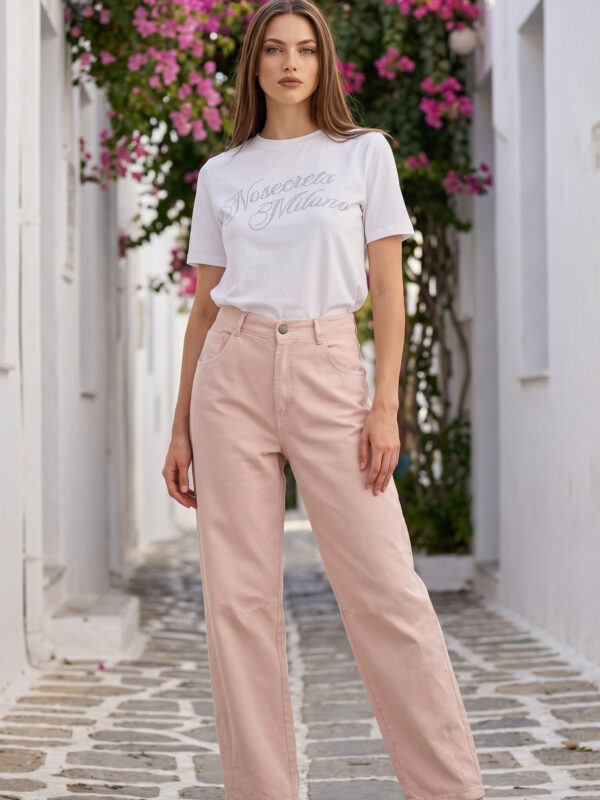 PANTALONE BARREL ROSA twoway