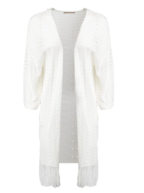 Cardigan frange bejade