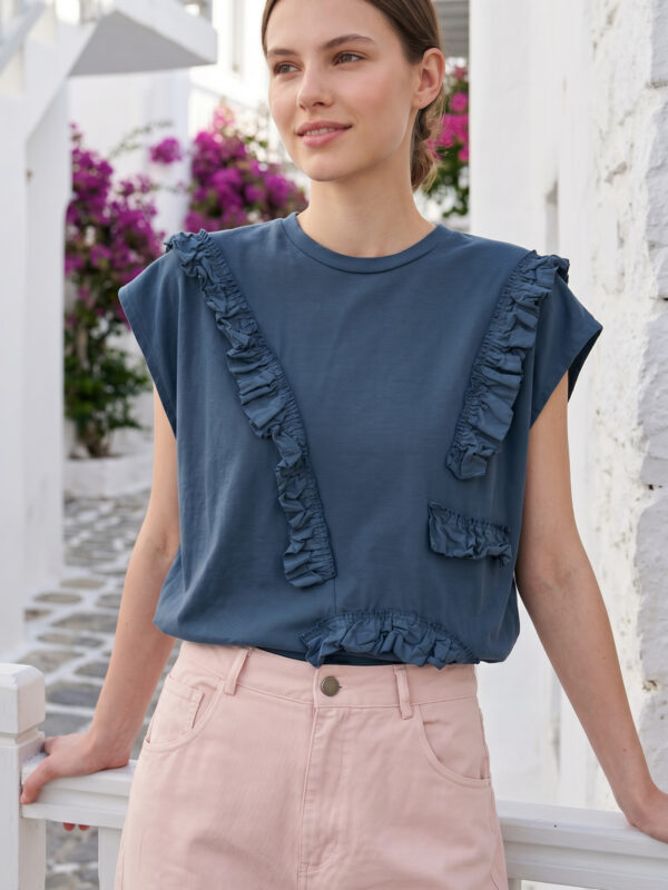 t-shirt Marocco blu D'l