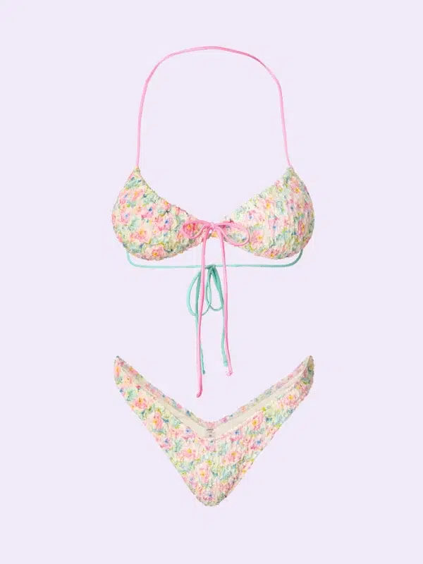 Bikini Donna F**K Crazy Fascia con Slip Americano Fisso Fantasia SW0102-X01
