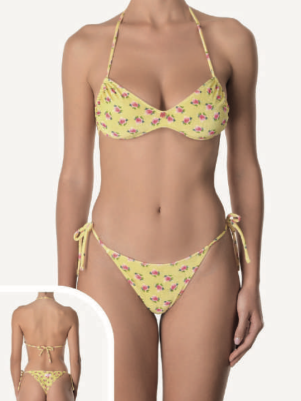 Bikini Donna F**K Crazy Fascia con Slip Regolabile Fantasia SW0111-X04