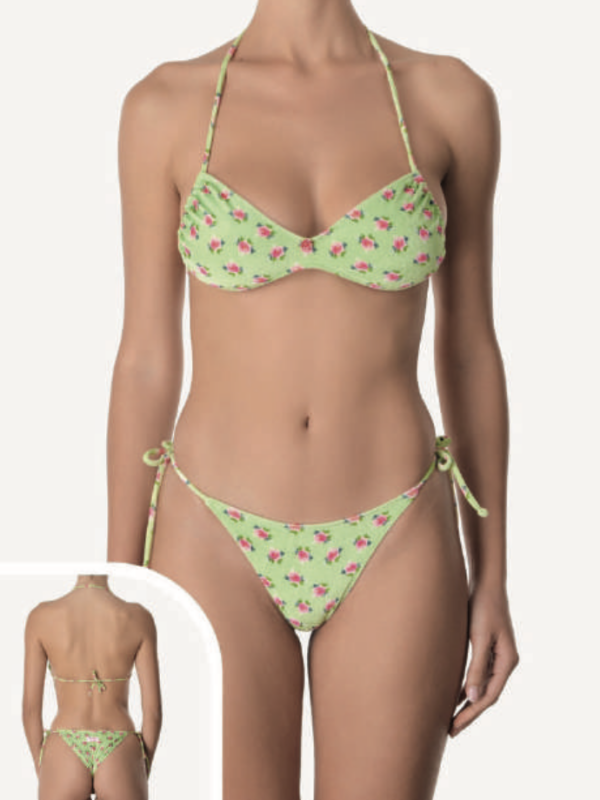 Bikini Donna F**K Crazy Fascia con Slip Regolabile Fantasia SW0111-X05