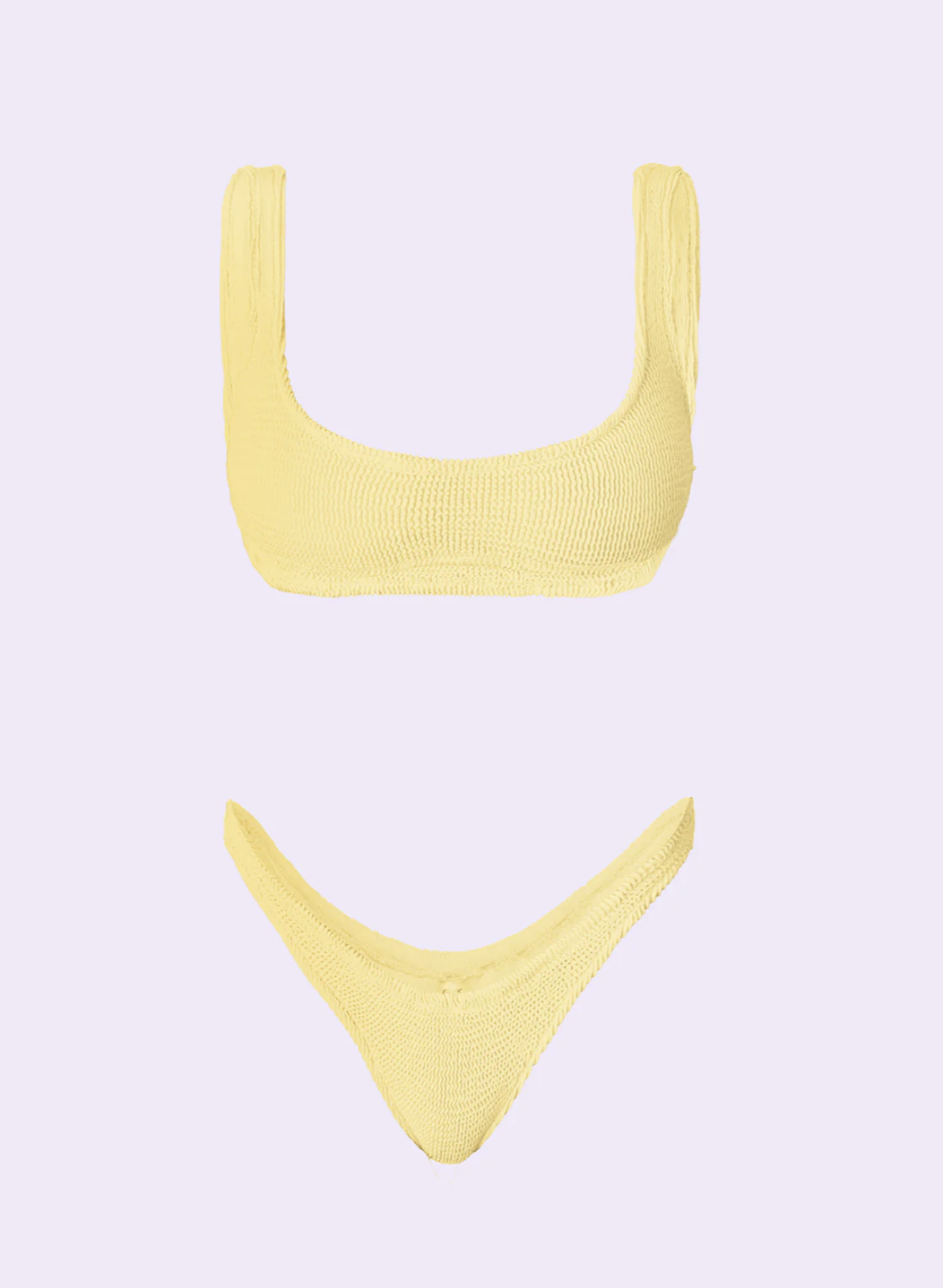 Bikini Donna F**K Crazy Top con Slip Americano Fisso Giallo SWO401-YL