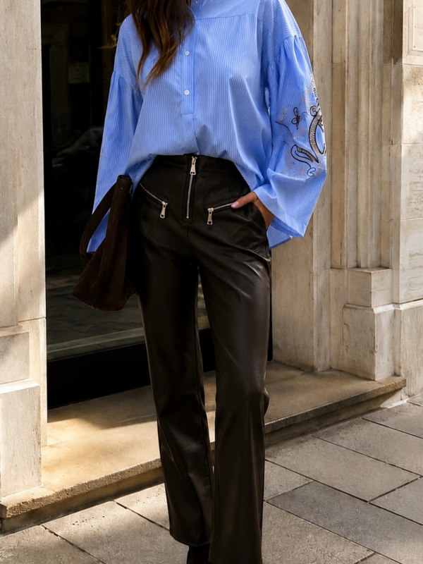 camicia con ricamo d'l