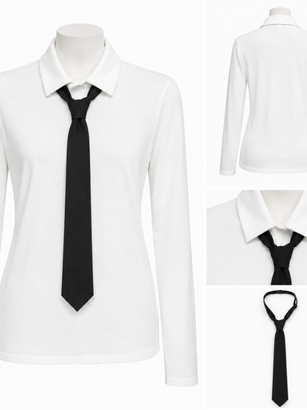 maglia con cravattino maryley