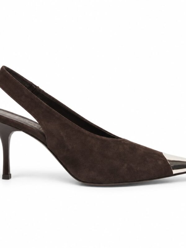 Slingback con Punta Metallica moro Divine Follie