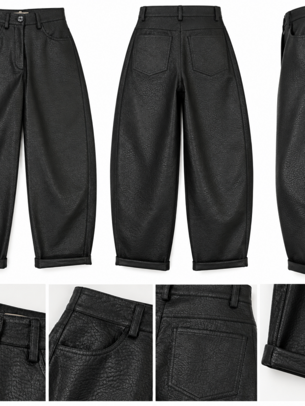 Pantalone Barrel Effetto Pelle - Fly Girl
