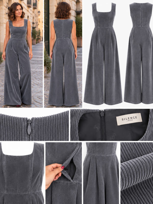 Jumpsuit lunga in velluto a coste - Silence Limited