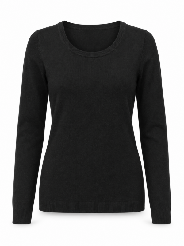 Maglia nera con scollo a U  – Bejade