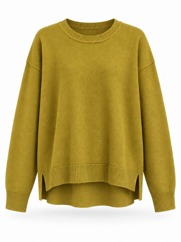 Maglione senape con scollo a U – Bejade