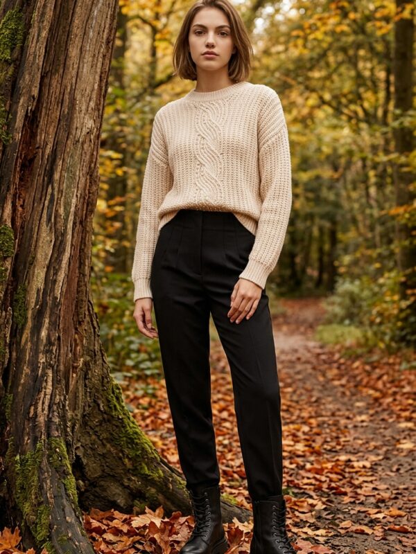 pantalone basico nero two-way