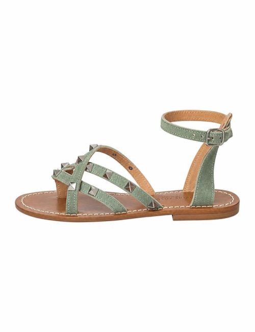 sandalo borchie verde Divine Follie